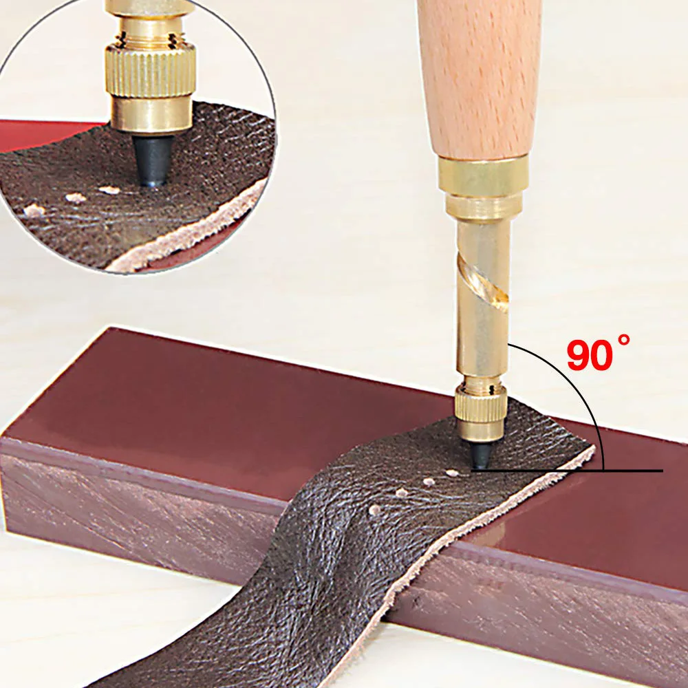 Perforatrice à vis pour cuir, perceuse à reliure automatique japonaise, perforatrice  pour maroquinerie, ceinture, perforatrice à