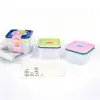 Juego de 3 tarjetas circulares de papel.