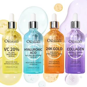 Private Label Anti-aging Firming Whitening 20% Vitamin C/hyaluronic Acid/24k Gold/collagen Skin Care Serum