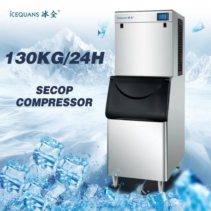 130KG Ice Making Machine for Making Ice Cube Ice Maker Outdoor in STOCK