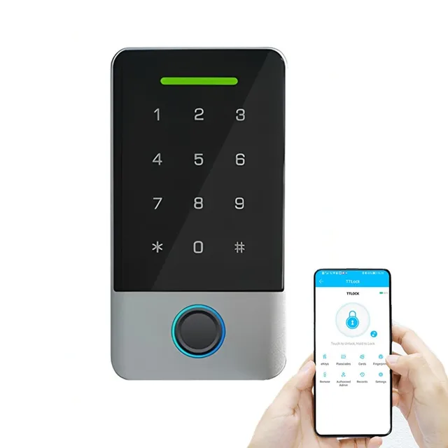 High Quality Metal Outdoor Waterproof TTlock Ble App RFID Door Access Control System Smart Digital Keypad Card Reader Door Lock