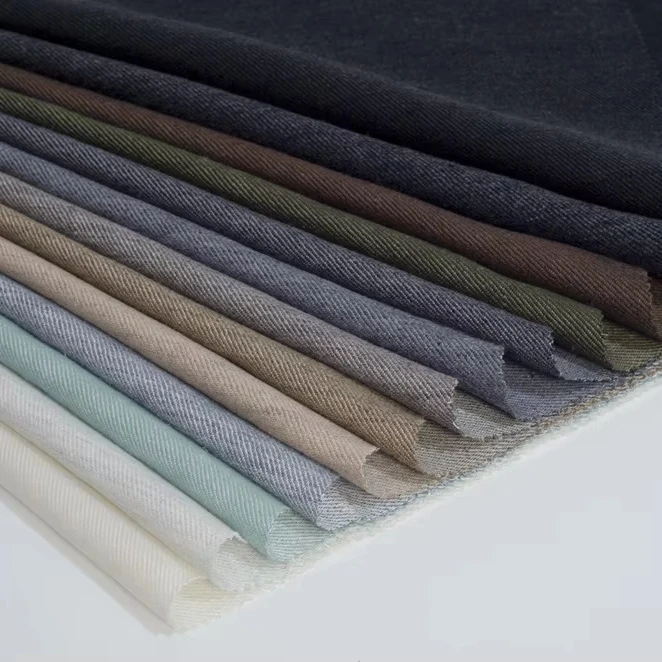 1292# Soft and Breathable Wool Linen Fabric 55% Linen 45% Wool  200g Linen Wool Fabric for Cozy Apparel