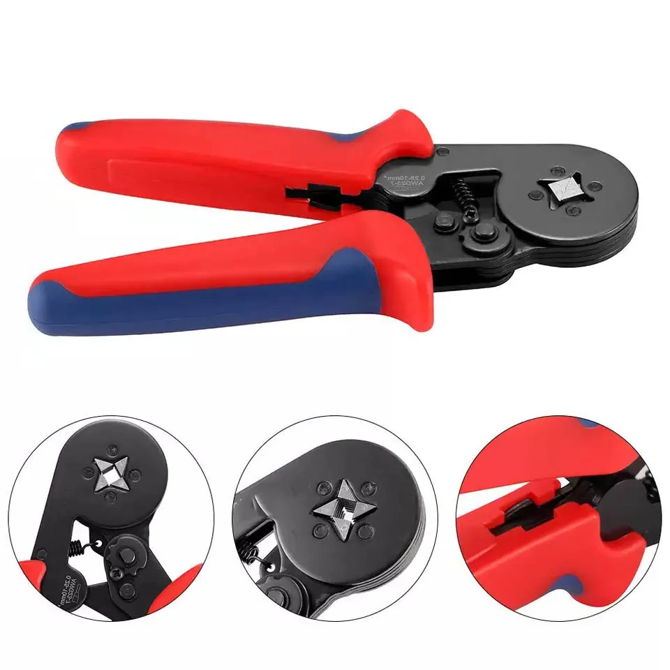 New 10sa Cord End Terminals Hand Electrical Wire Crimping Pliers Crimper Tools 0.25mm10mm