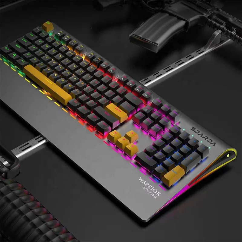 Hot Sales USB R8 Designer Aluminum SBARDA Keyboard Top Panel Gaming RGB Mechanical Keyboard for Laptop Computer