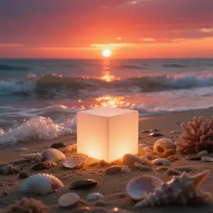 Custom Logo Cube LED Outdoor Light 16 Colors Illuminate Waterproof Garden Lamp Dimmable AC Powered IP65 Rating Plastic Body