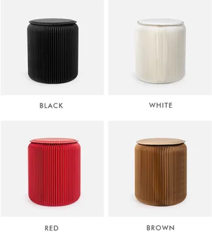 折りたたみ式ペーパースツール、アコーディオンペーパーチェア、業務用スツールチェア、強力な耐荷重力を持つ、Ihpaperアップグレード版 ihpaper 折りたたみペーパースツール