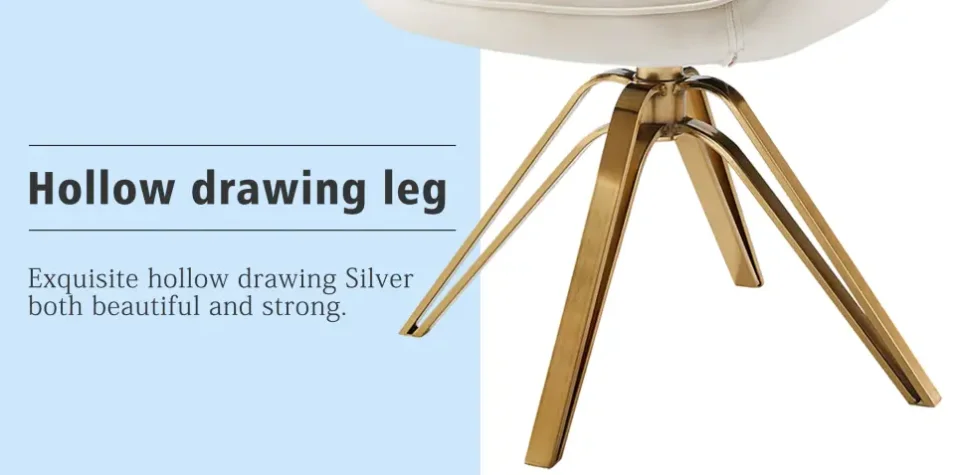 Nordic Modern Style Design With Metal Rotating Legs Velvet Leisure Armchairs Living Room Dining Chairs Bedroom Swivel Chairs