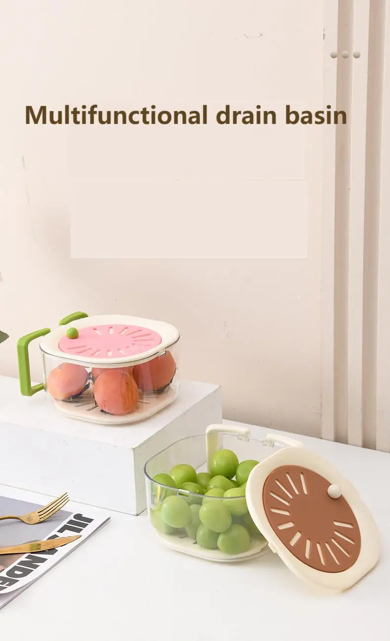 2025 Multifunctional Plastic Kitchen Colanders & Strainers Fruit & Vegetable Washing Bowl Strainer Drain Basket