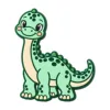 Bébé dinosaure brachiosaurus jaune à long cou
