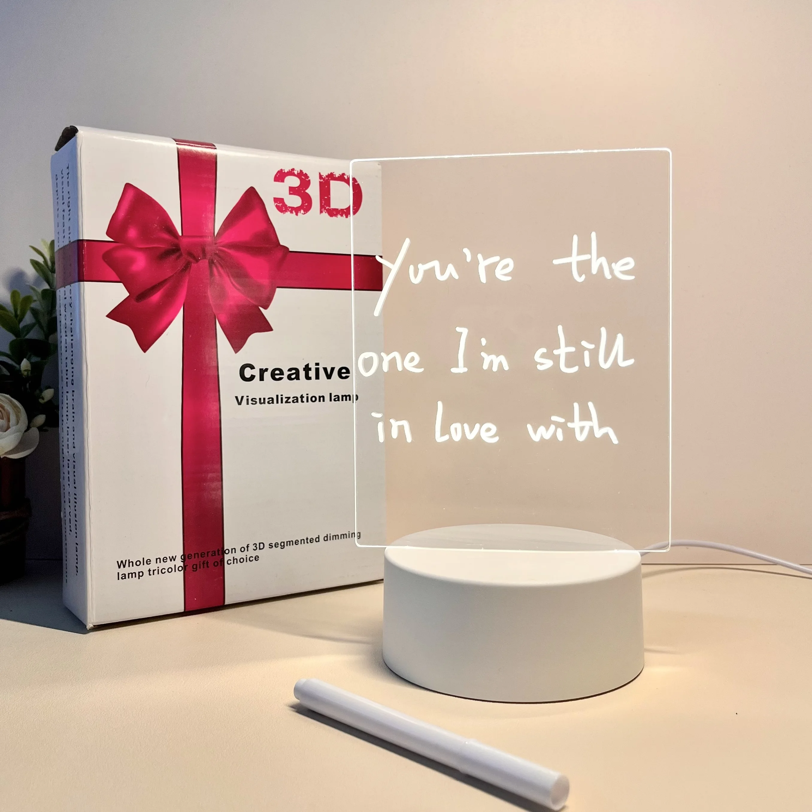 3D креативная светящаяся акриловая доска «сделай сам» для сообщений светодиодные ночники
