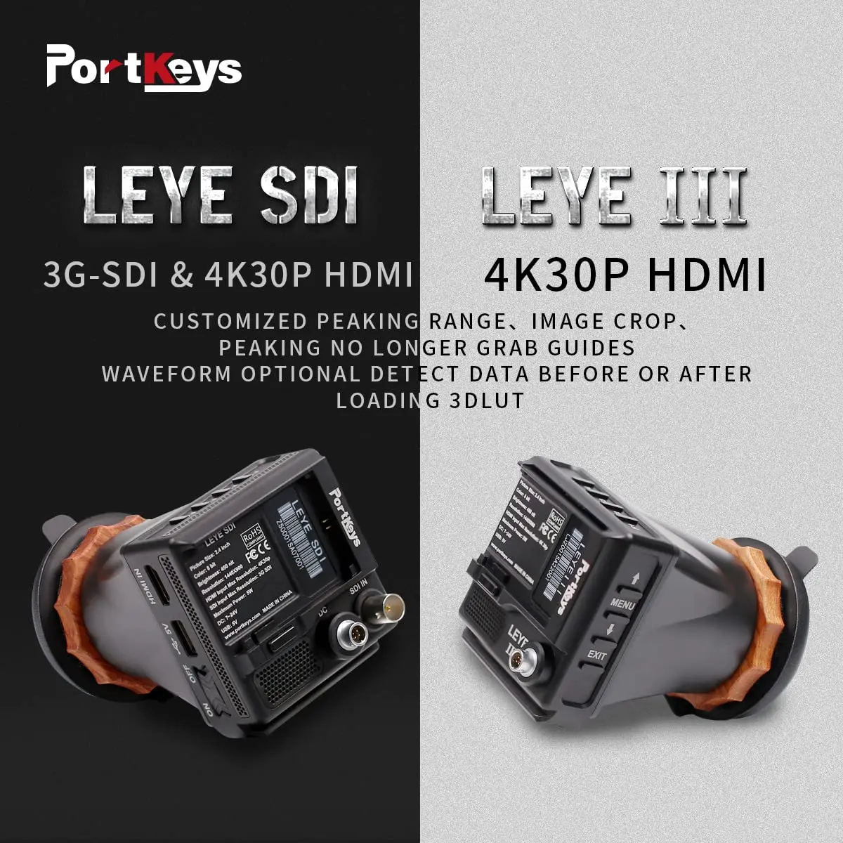 For Portkeys LEYE III 4K HD電子ビューファインダー 2.4インチLCDモニター