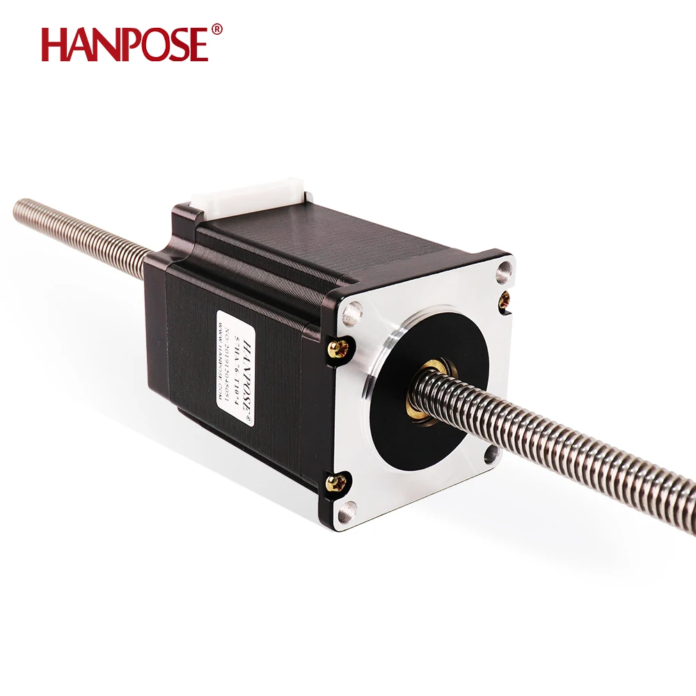 HANPOSE 57HA76-T10*4 300mm 2.8A 189N.cm Through Stepper Motor Suitable for CNC Milling Machine  Lead Screw Stepper Motor Nema 23