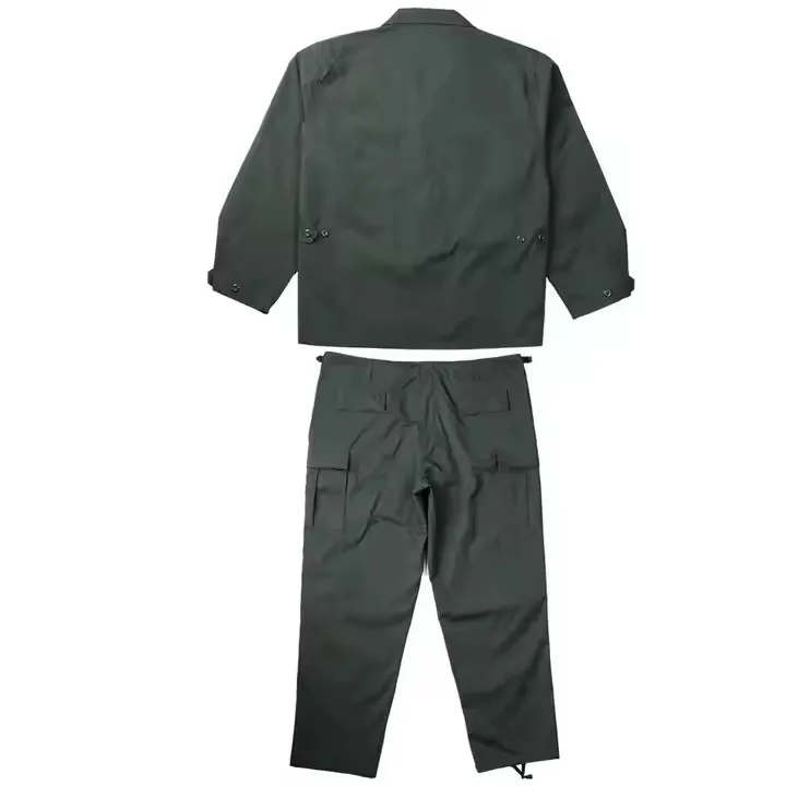 Customized Logo BDU Combat Suit Solid Deep Green Tactical Uniform