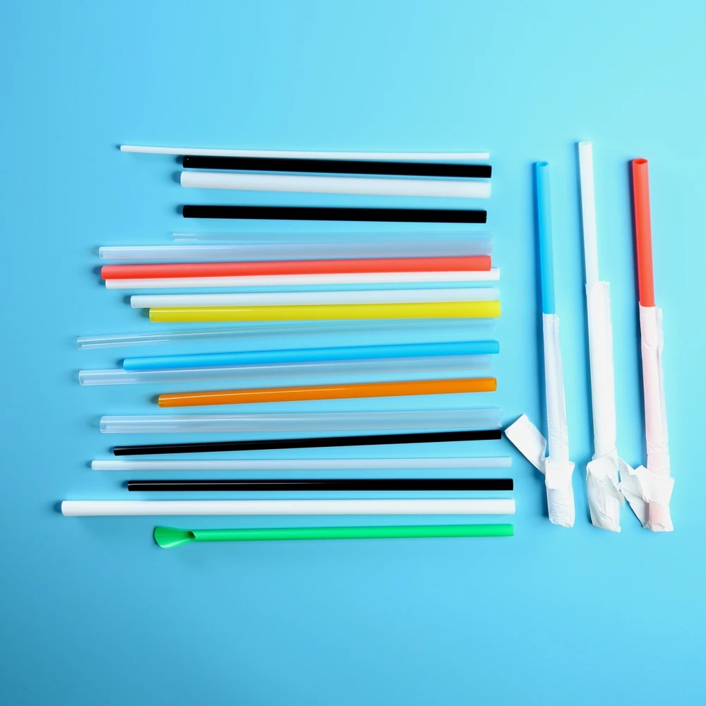 Customize Colored 6 8mm 10 12mm Disposable Compostable Straight Black