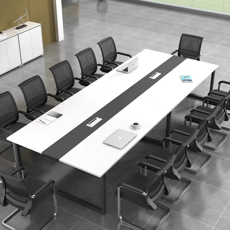 Office Conference Room Meeting Tables and Chairs Set Modern 8 10 12 Person Desks Furniture Factory Customization Wholesale