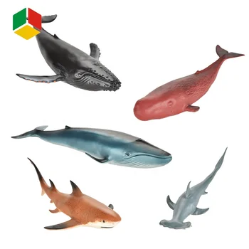 QS Toys Simulation Real PVC Rubber Wild Animal Undersea White Shark Ocean Animal Toys All Kind Of Shark Deap Sea Animal Model