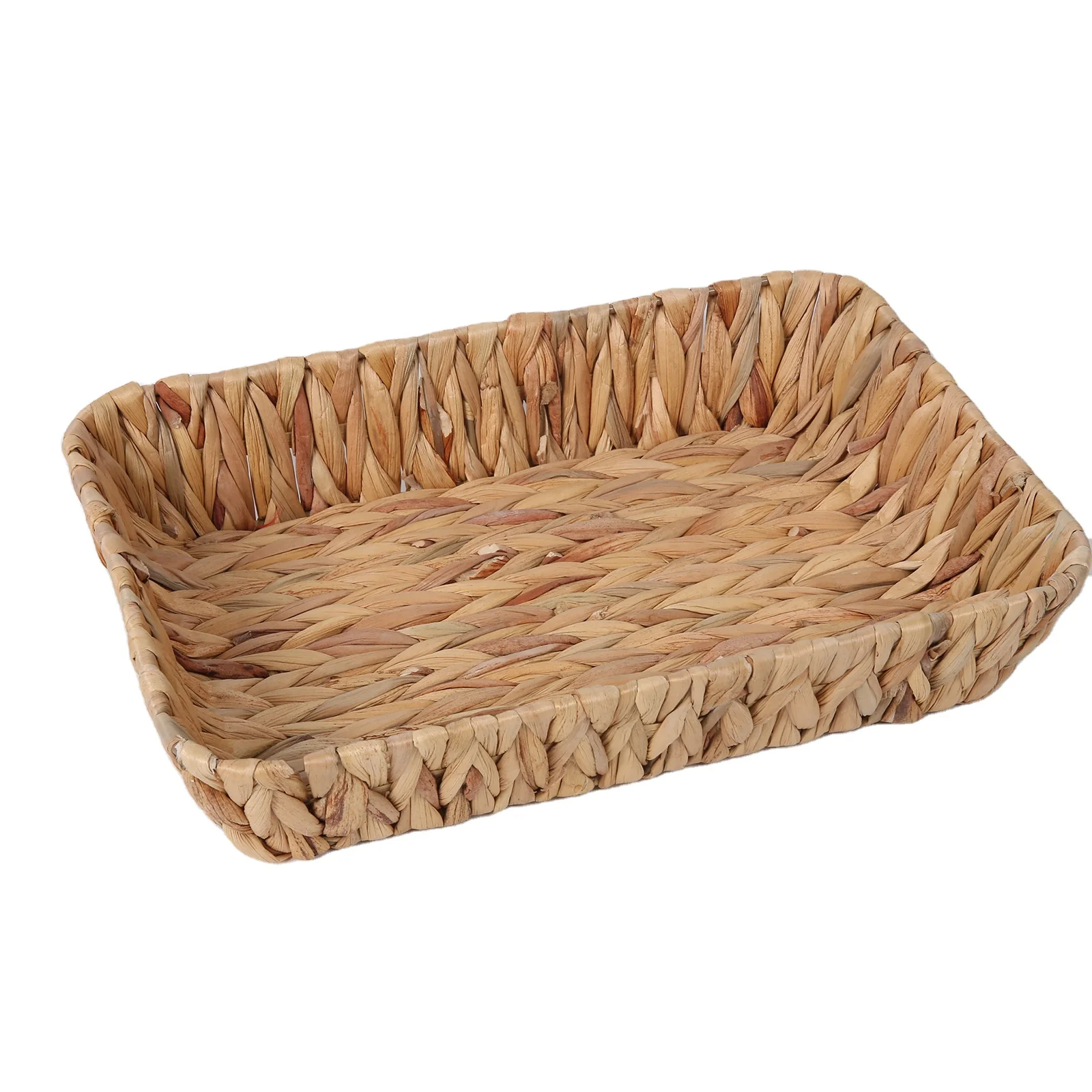 water hyacinth straw fruit basket tray junian home arts