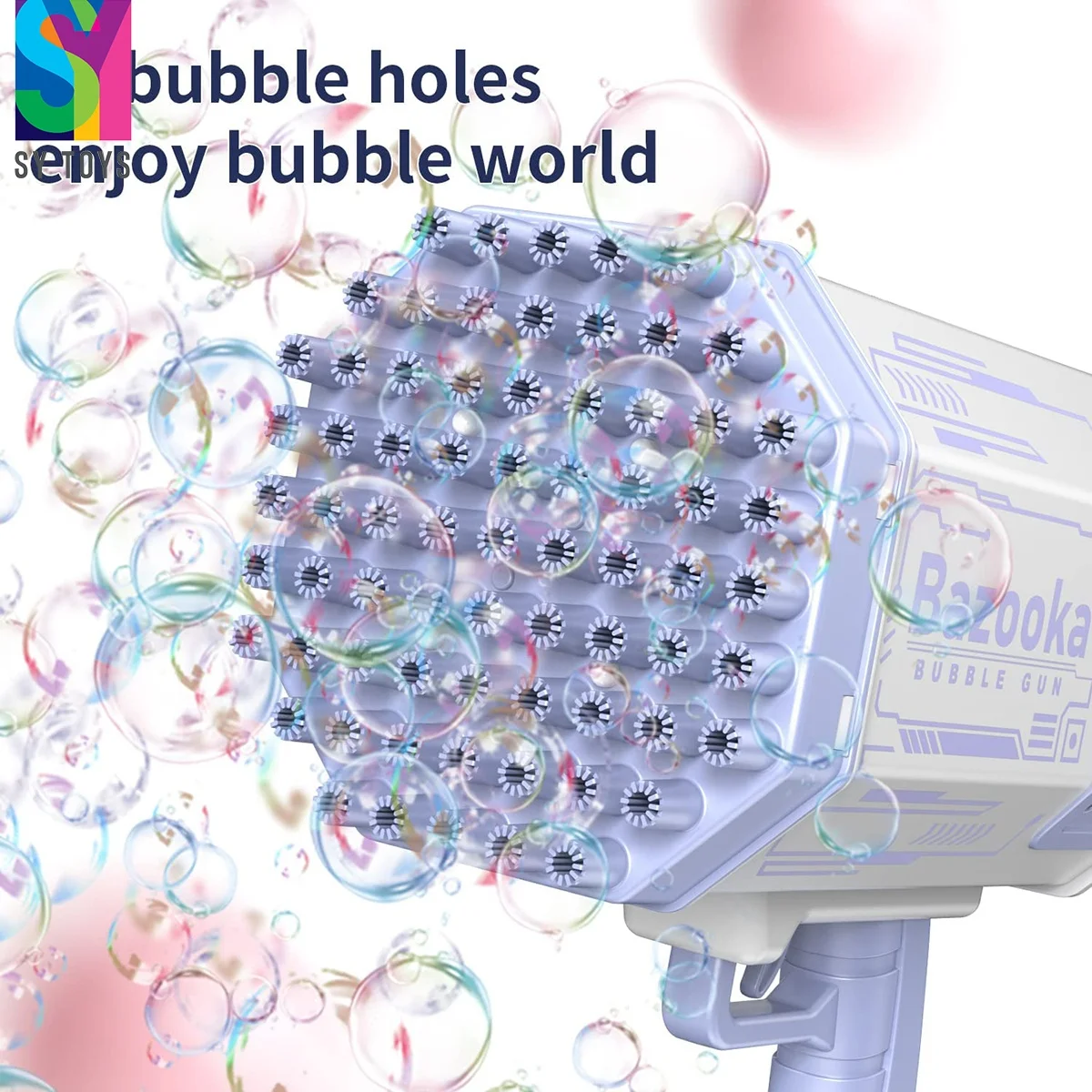 Детская электрическая пузырчатая машина SY с красочными огнями и 69