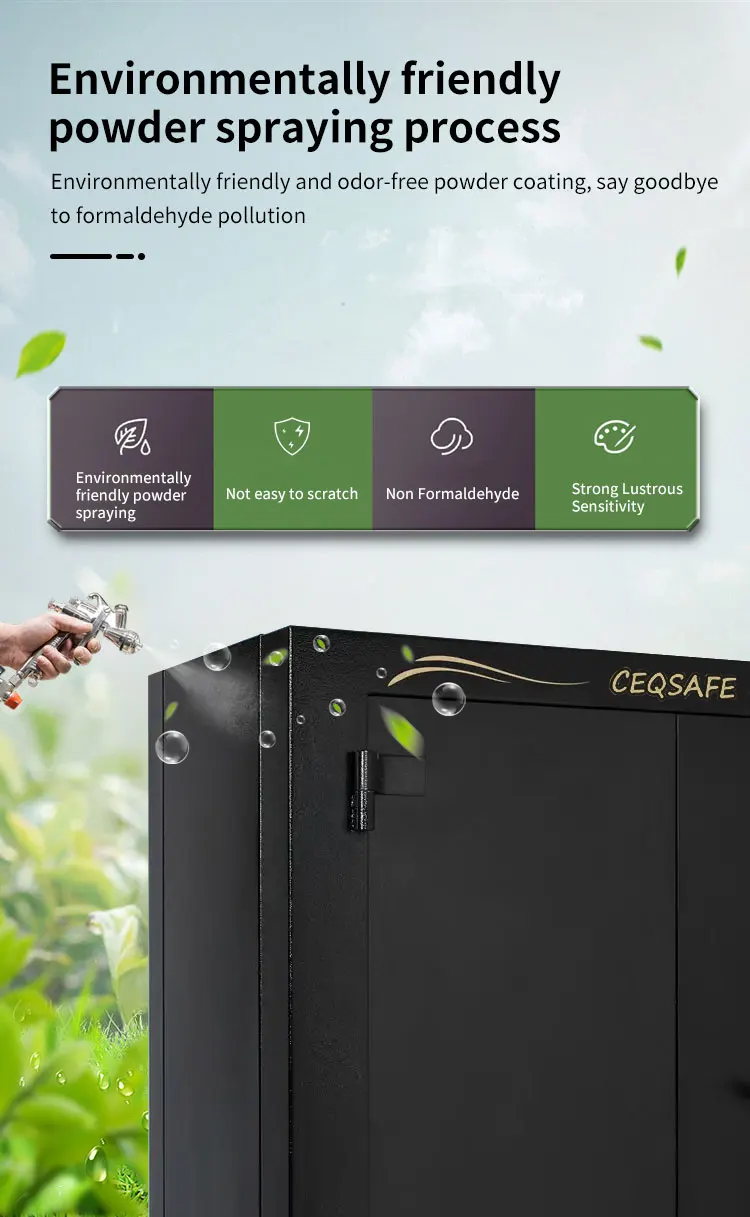 CEQSAFE Steel Strong Safe Cabinet With High Security Digital Safe Gun Deposit Box details