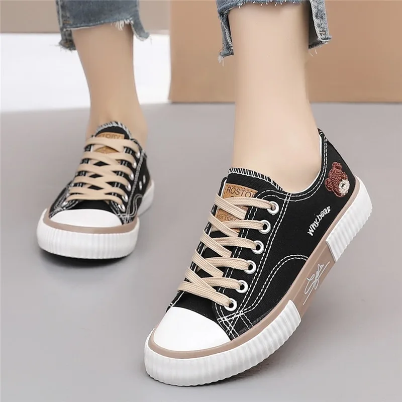 summer new canvas shoes female students breathable all-match canvas shoes for women and girl