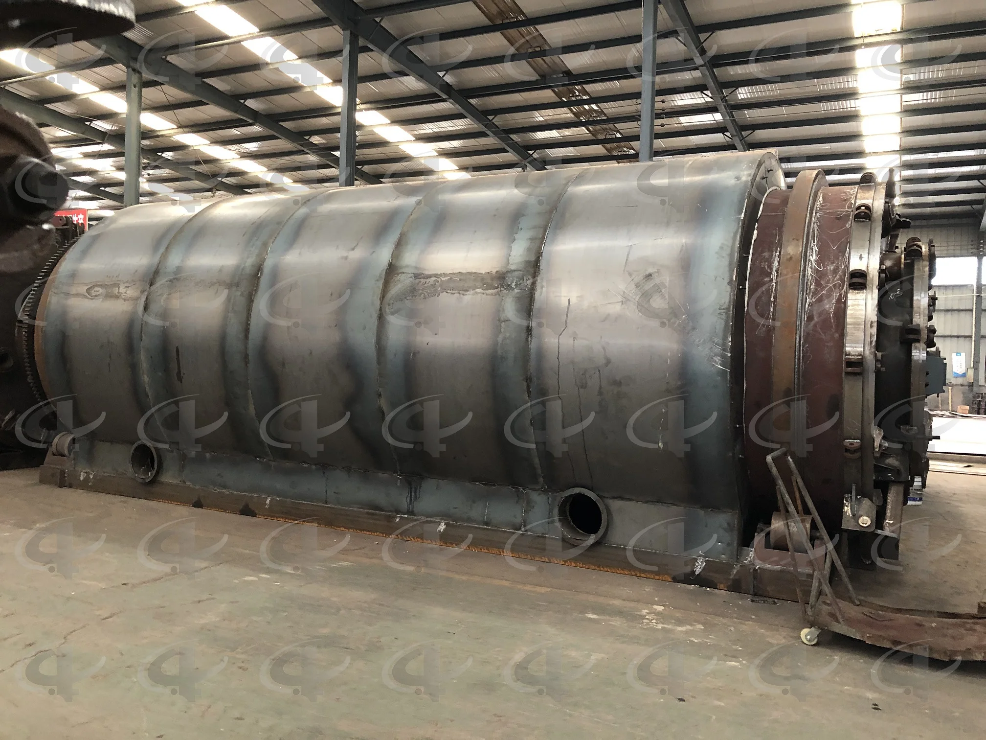 Used Rubber Tires Processing Pyrolysis Machine Plastic Recycle Machine