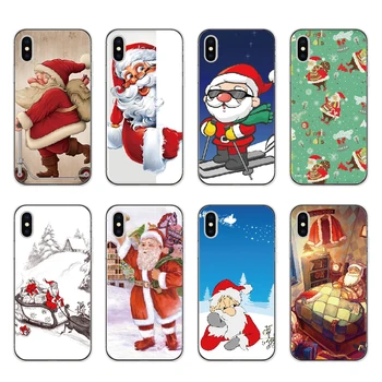 Cartoon Merry Christmas For iPhone 13 12 Pro Max Mini 7 8 6 6S Plus 5 5S Santa Claus For iPhone XR X XS Max Phone Case TPU Cover
