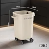 Blanco-20L Sin tapa, con ruedas