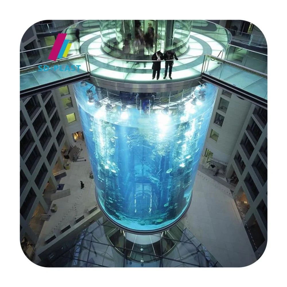 Clear Large Acrylic Cylinder Fish Tank 20-800mm Aquarium Acrylic