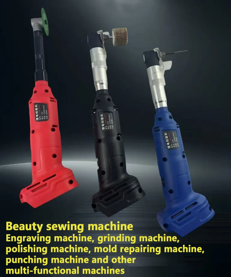 600 Вт микро-угловая шлифовальная машина с литиевой батареей беспроводной 90-градусный колено керамическая плитка полировальная гравировальная