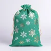 Large green Christmas snowflakes