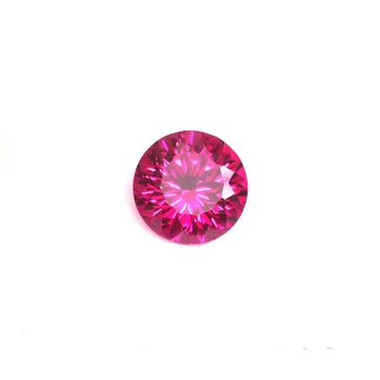 high quality low prices 7mm round shape Ruby synthetic Corundum cubic zirconia