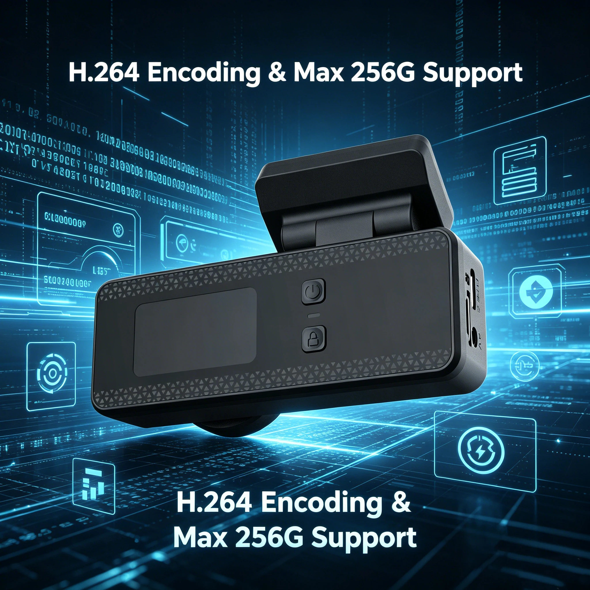 VIEVGUARB VS1140 Dash Cam Parking Monitor Loop Recording Night Vision G-Sensor App Control 4K WiFi GPS Dual Lens 120 Angle