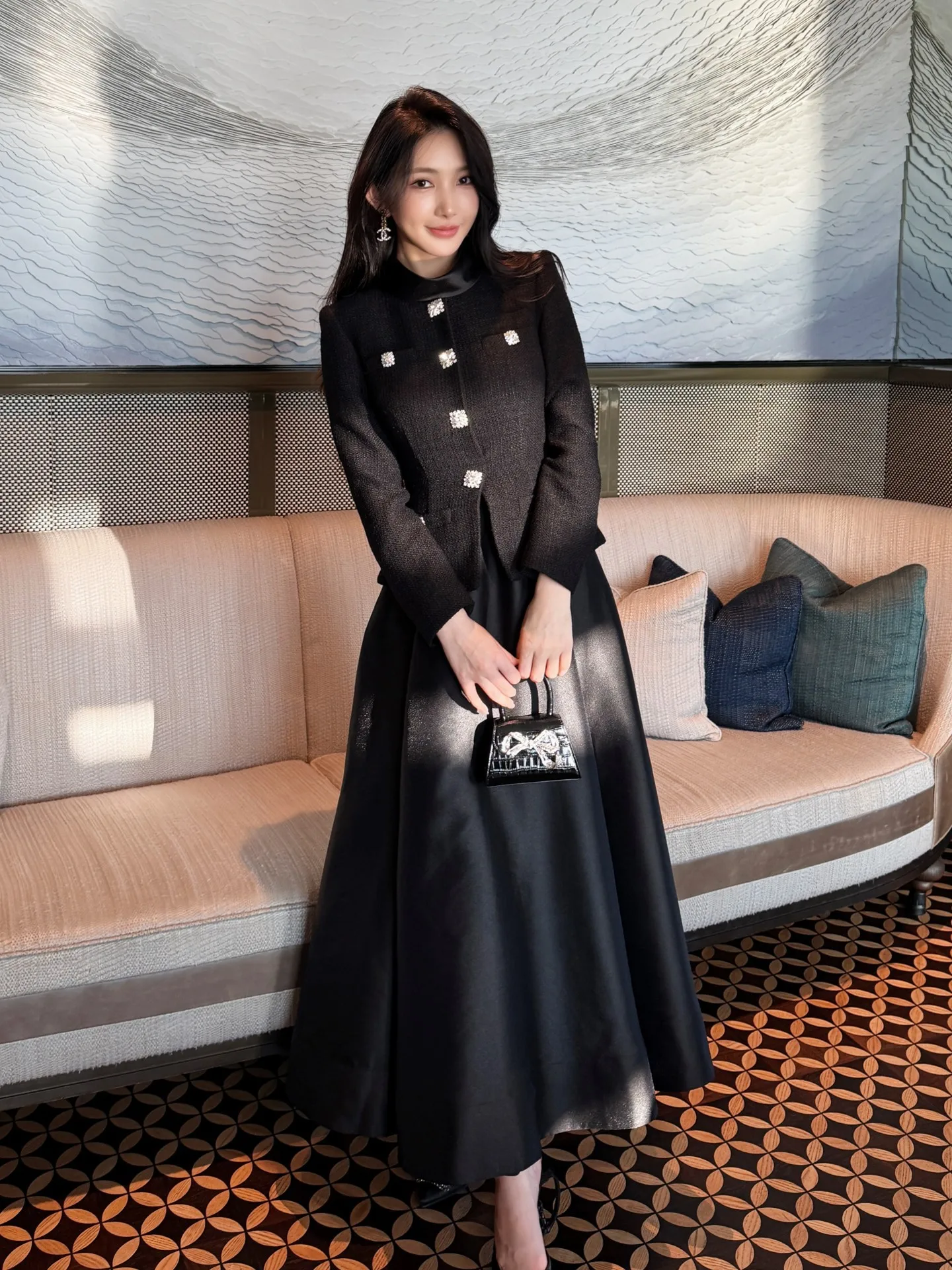 better be black dress Bettergirl Ramadan Hot Selling 2026 New Tweed SIZE:10UK Round neckline Not Clearance Product Aura | LIME Green