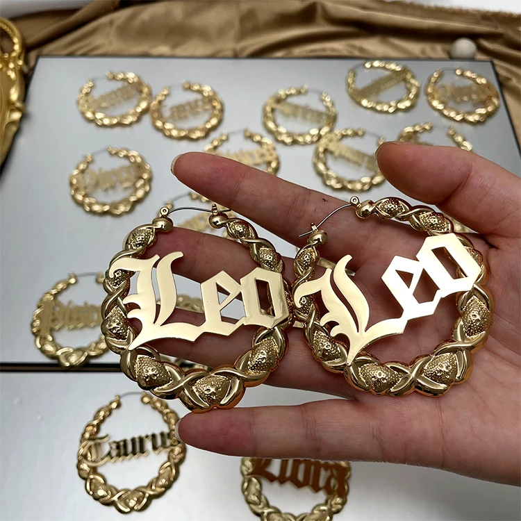 Custom 14k Gold Plated Zodiac Sign Xoxo 