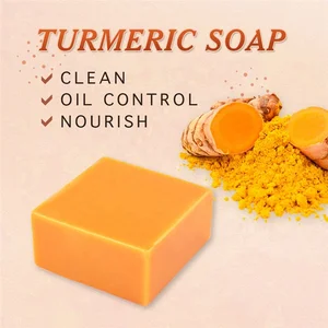 Customizable Logo Low MOQ Turmeric Exfoliating Recyclable Facial Set Natural Skin Care Solid Bar Soap for Women All Skin Types
