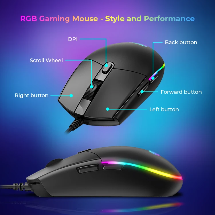 Havit KB501CM  4 in 1 Gaming Combo Set Wired Keyboard and Mouse Combo Teclado Gamer Keyboard Mouse Combos WIth Mouse