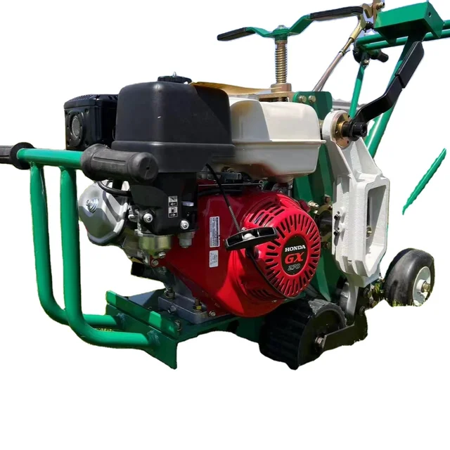 Automatic Gasoline Driven Reel Mower Machine / Hand Turf Sod Cutter