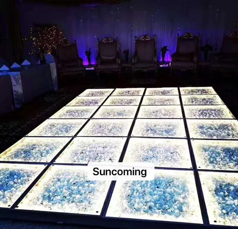 New Style Customized Portable Light up Starlit LED Flower Wedding Dance Floor