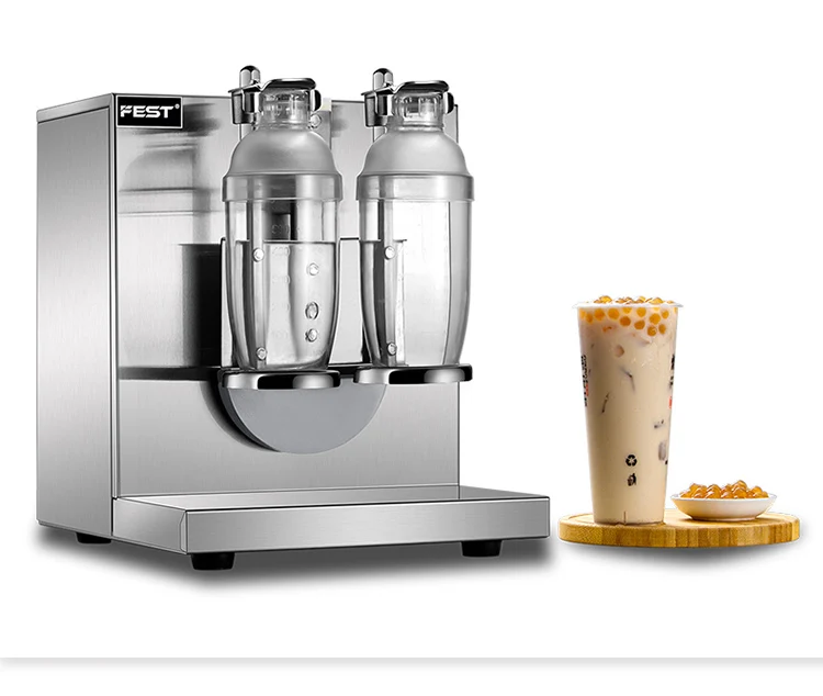 110V Bubble Boba Milk Tea Shaker Machine Auto Shaking Mixer Double Frame  120W