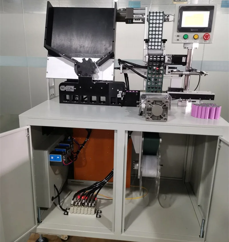 Lithium Battery Automatic Sticker Labeling Machine Insulation Paper Pasting Machine for 18650 21700 26650 32700 Battery