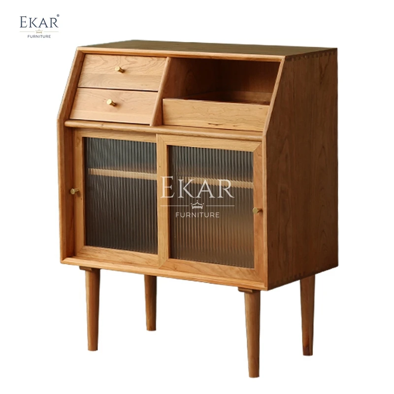 product new design modern furniture restaurant solid wood small size sideboard dining room storage cabinet-64