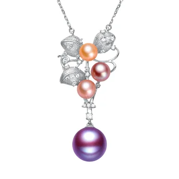 Freshwater Pearls 925 Sterling Silver Jewelry Pearl Pendant Necklace Mothers Day Wholesale Gifts Fashion Jewellery