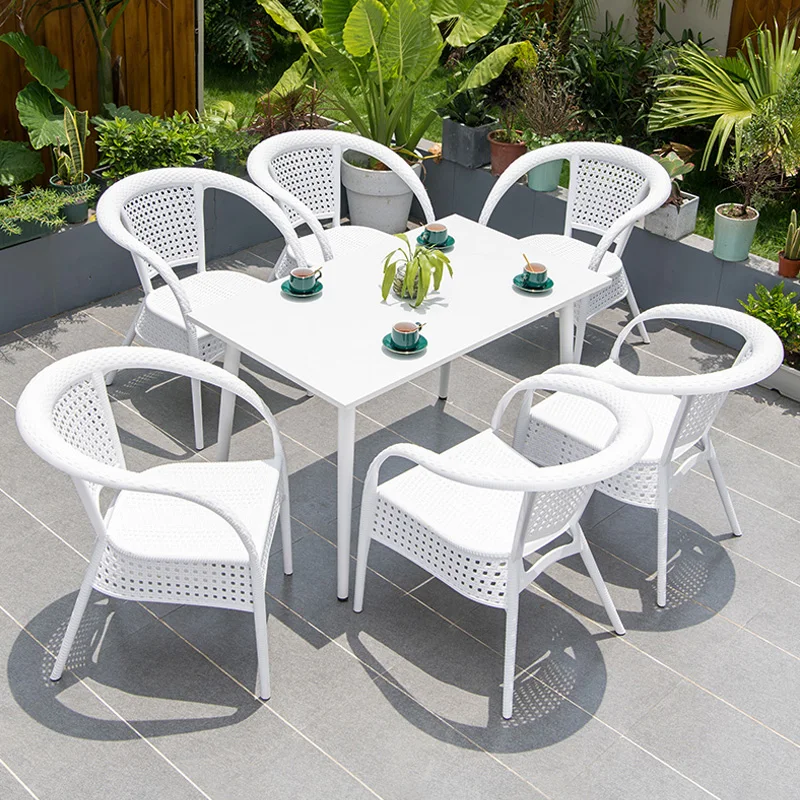Wicker Chairs Woven Plastic Outdoor Chairs Plastic Rattan Woven