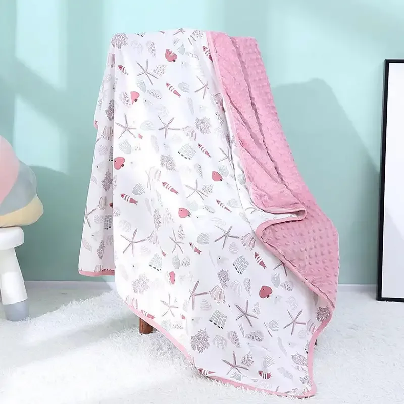 China Supplier Super Soft Baby Blanket Double Layers Mink Blanket Kids
