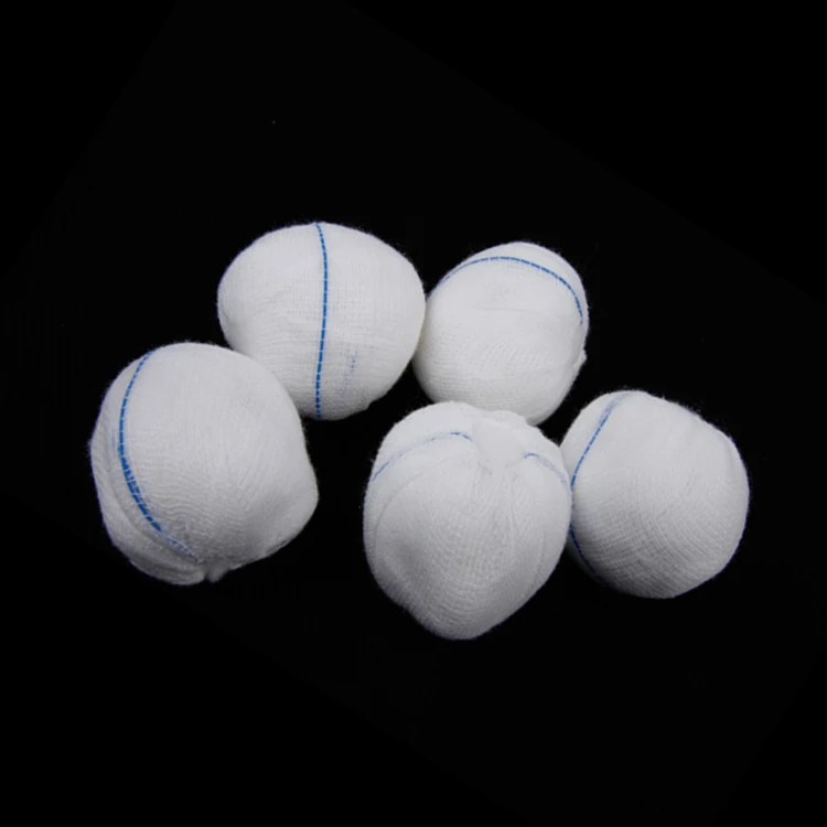 small size absorbent sterilized organic cotton gauze ball