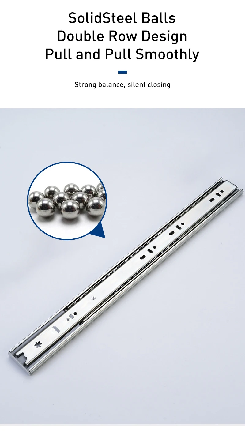 Heavy Duty Cold Rolled Steel Full Extension Drawer Slide Rail Cheap ...