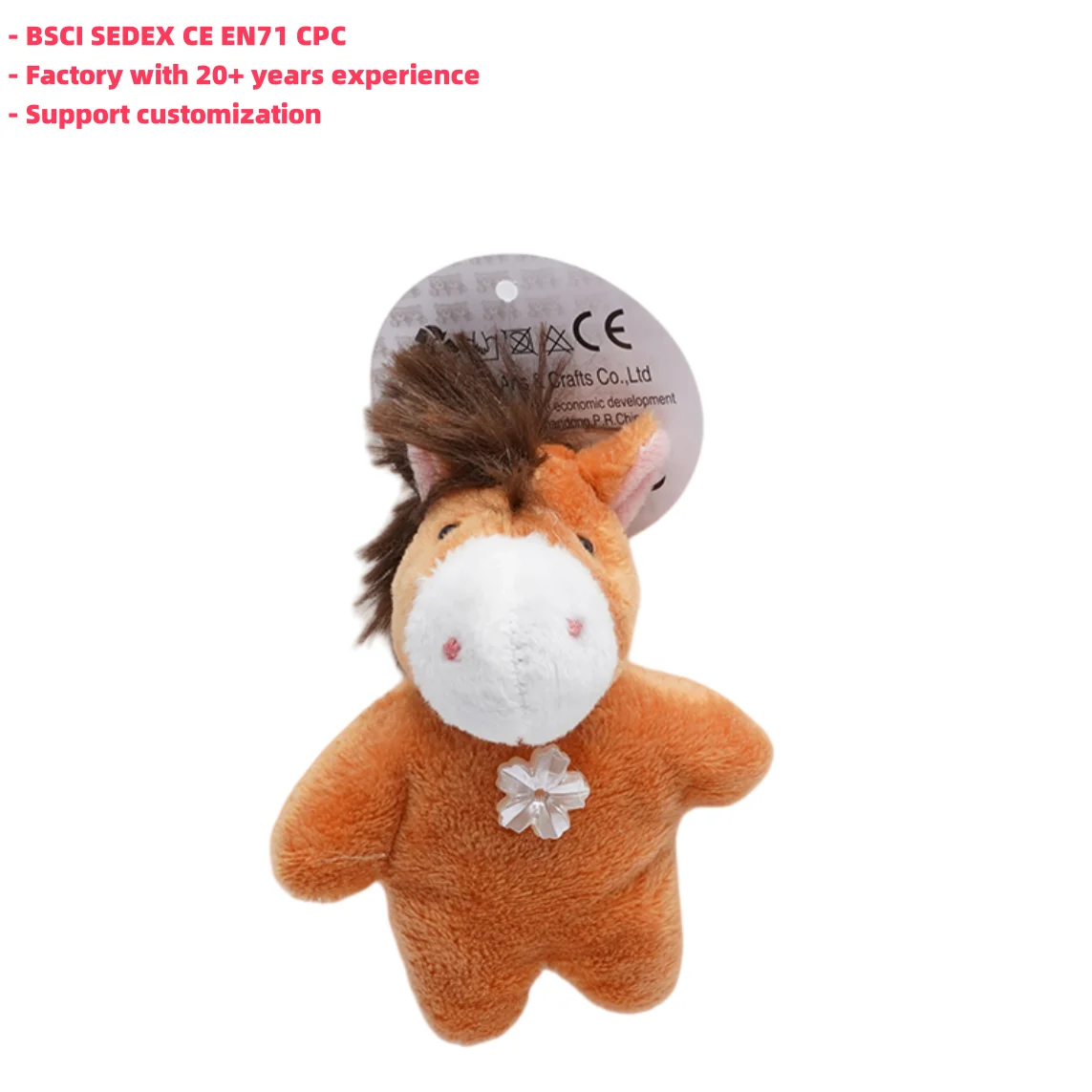 Customized Mini Magnet Stuffed Animal Toy Colorful Magnet Plush Horse for Home Decor Cute Kids Toy Direct Plush Toy Manufacturer