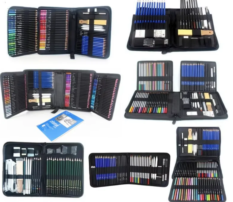 Complete Colored Pencil Kit - 72/120/180 Vibrant Colors With Travel Case Flower Book For Drawing & Coloring_voghion.com