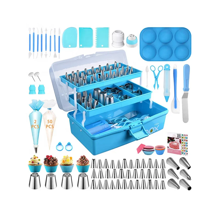 Hot Sale On 236pcs Cake Decorating Supplies Kit Cake Piping Tips Tools