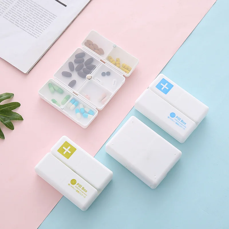 Mini Medicine Box 3 Compartment Pill Storage Box Large Capacity Portable Sealing Case